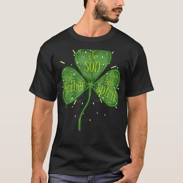 Religiösa Christian Catholic St patricks day Irish T Shirt (Framsida)