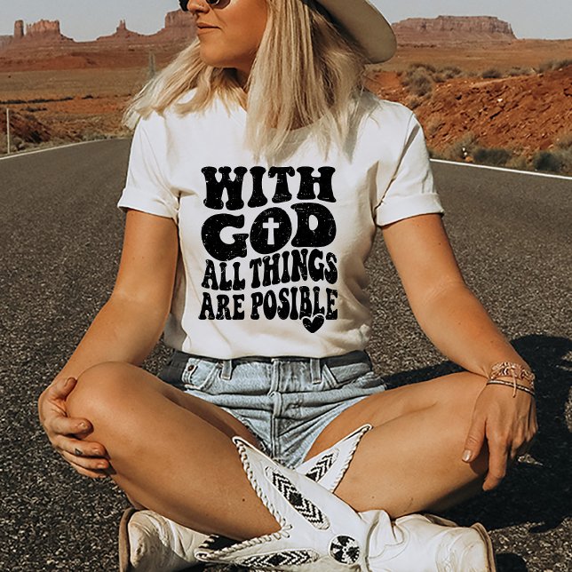 Religiösa Christian Faith with God Quote T Shirt (Religious Quote Shirt)