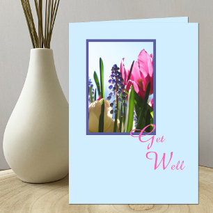 Religiösa Christian Get well Card - Flowers Kort