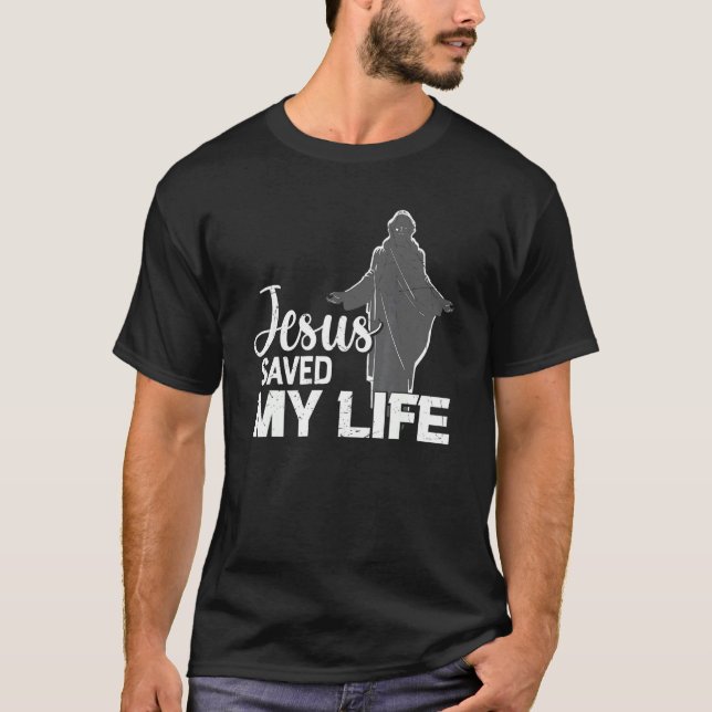 Religiösa Christian Jesus ändrade min livskyrka L T Shirt (Framsida)