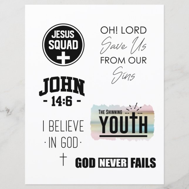 Religiösa Christian Jesus citerar Bible Verse (Framsida)