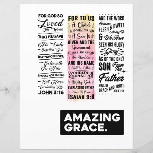 Religiösa Christian Jesus citerar Bible Verse (Framsida)