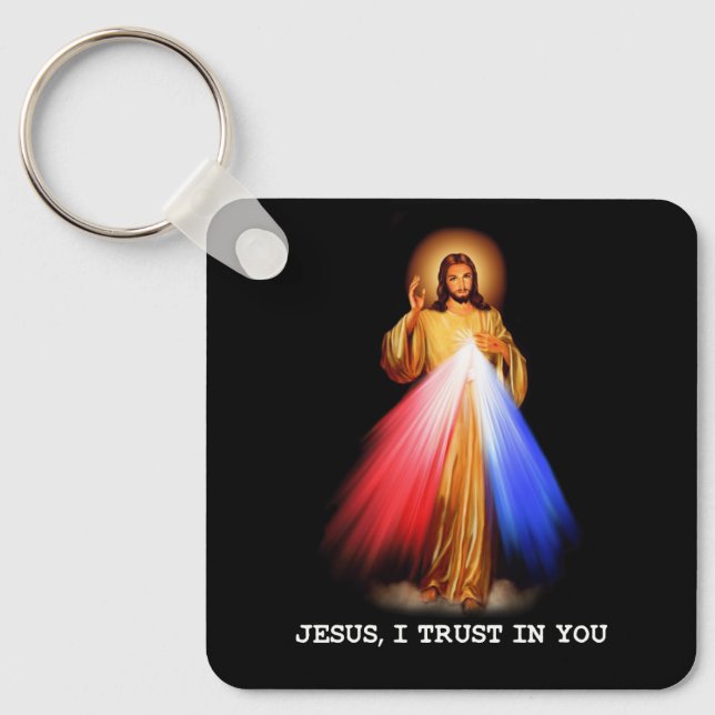 Religiösa Christian Jesus jag litar på er religion Nyckelring (Framsida)