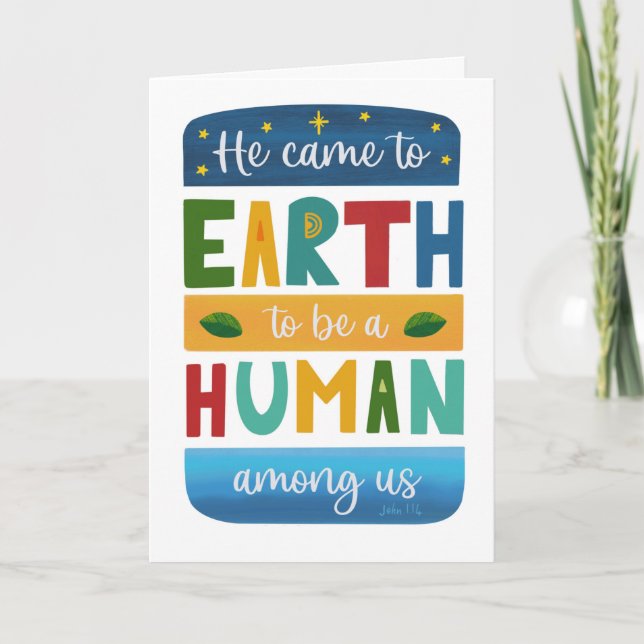 Religiösa Christian Jul John 1:14 Helgkort (Framsida)