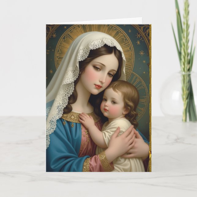 RELIGIÖSA CHRISTMAS-KORT HELGKORT (Framsida)