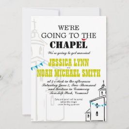 Religiösa Church Vi ska till Chapel Bröllop Inbjudningar