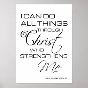 Religiösa citerar Kristus förstärker mig när jag p Poster