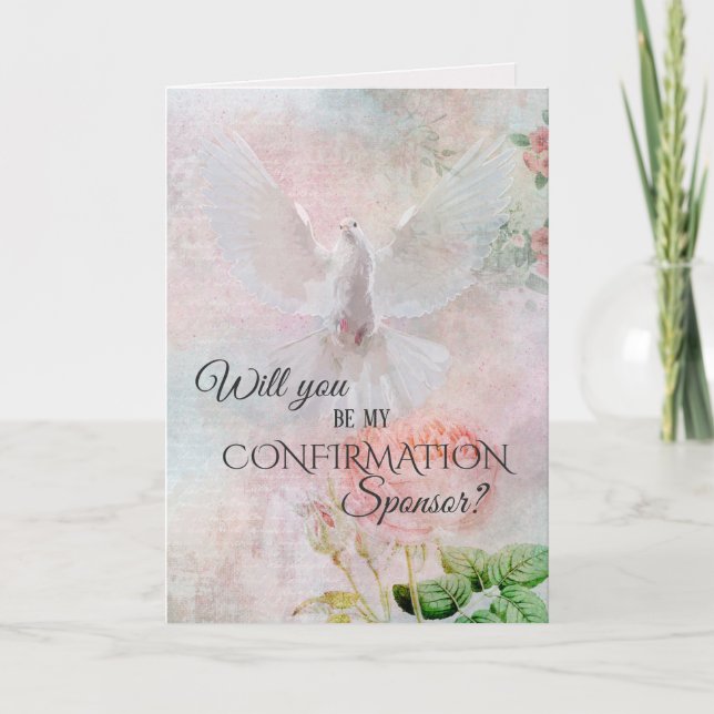 Religiösa Confirmation Sponsor Request Inbjudan (Framsida)