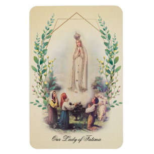 Religiösa Dam i den katolska Vintagen Fatima Magnet