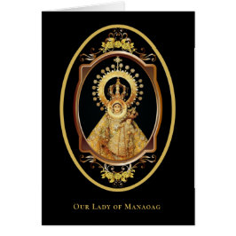 Religiösa Dam i Manaoag Filippinernas katolik Hälsningskort