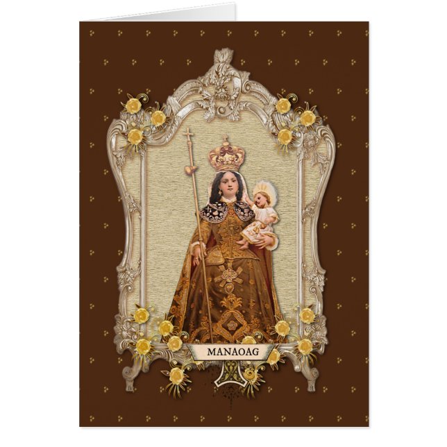 Religiösa Dam i Manaoag Filippinernas katolik OBS Kort (Framsidan)