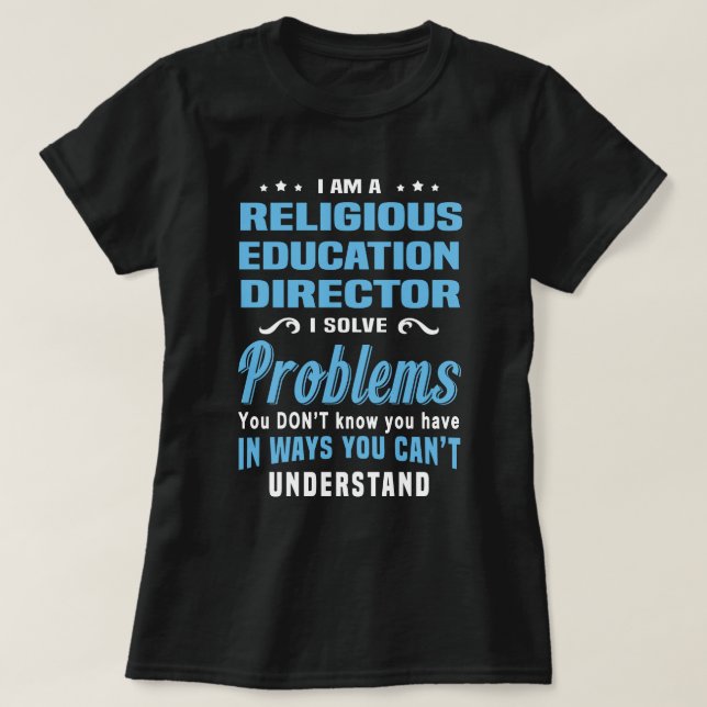 Religiösa Education Director T Shirt (Design framsida)