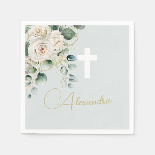 Religiösa Elegant Ro Grönt Tvättar Kor Pappersservett (Framsidan)