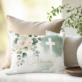 Religiösa Elegant Ro Grönt Tvättar Kor Prydnadskudde