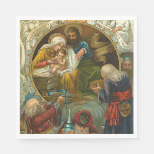 Religiösa Epiphany Jesus Mary Joseph Jul Pappersservett