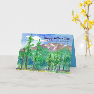 Religiösa Fars dag Bible Verse Mountain Range Kort
