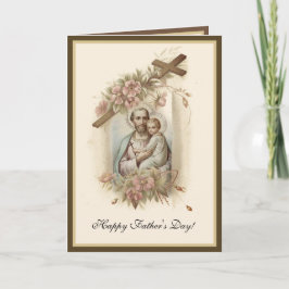 Religiösa Fars dag Vintage St. Joseph Prayer Kort