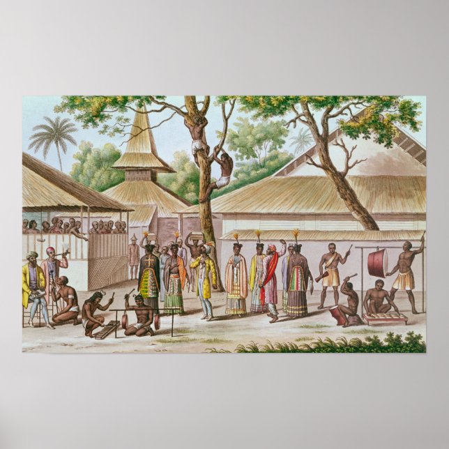 Religiösa Festival i Kaieli, Buru-ön Poster (Framsidan)