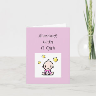 Religiösa Flicka Grattisar med text, Kort