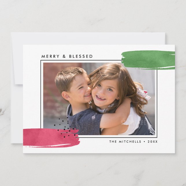 Religiösa för färgstark Abstrakt - foto Julkort (Framsida)