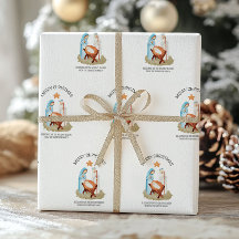 Religiösa för jultomhet Papper inslagning