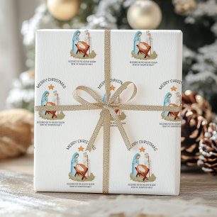 Religiösa för jultomhet Papper inslagning Presentpapper