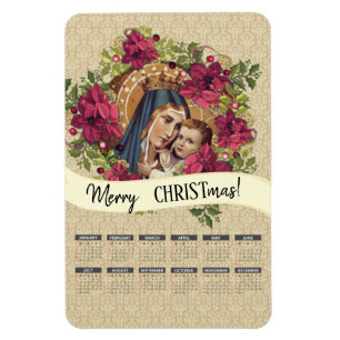 Religiösa för kalender för välsignad Jungfru Mary Magnet
