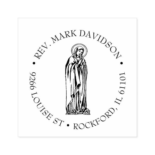 Religiösa för katolik Praying Blsed Virgin Mary Stämpel (Tryck)