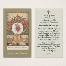 Religiösa för katolsk präst Helig Heart Prayer Visitkort