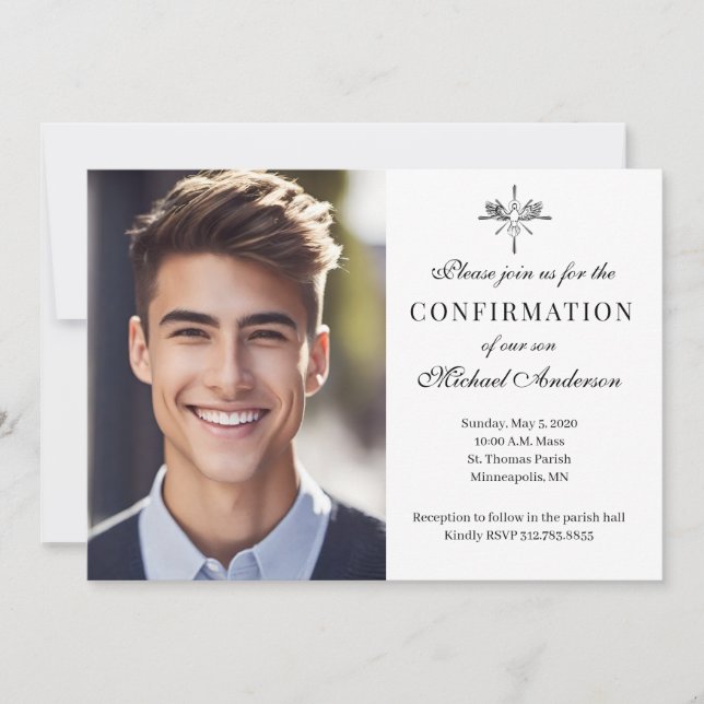 Religiösa för offensiv bekräftelse av foto inbjudningar (Framsida)