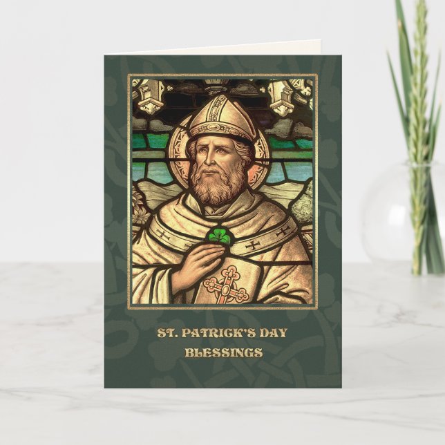 Religiösa för Saint patrick's day Blessings Kort (Framsida)