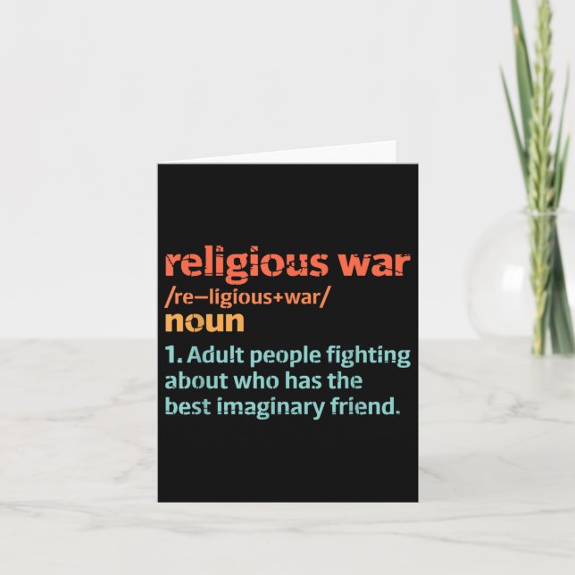 Religiösa för sarkastisk definition Krig Defi Kort (Framsida)