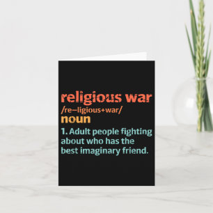 Religiösa för sarkastisk definition Krig Defi Kort