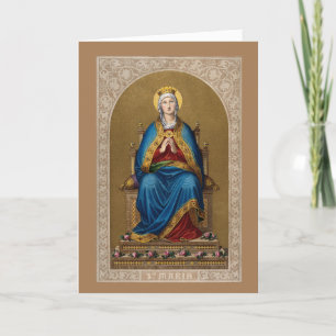 Religiösa för St Mary Blsed Virgin Vintage Kort