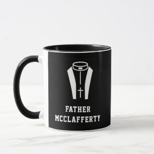 Religiösa från den katolska prästen Black Clergy C Mugg
