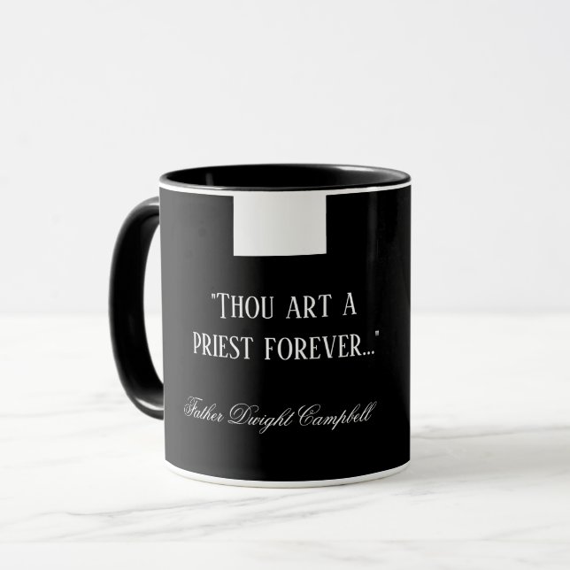 Religiösa från den katolska prästen Black Clergy C Mugg (Framsida vänster)