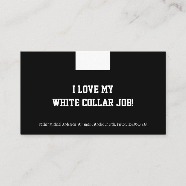 Religiösa från den katolska prästen Black Clergy C Visitkort (Framsida)