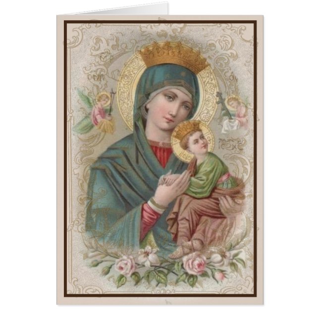 Religiösa Funeral Sympathy Virgin Mary Tack Hälsningskort (Framsidan)