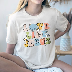 Religiösa Gift, blomma skirt, Kärlek som Jesus T Shirt