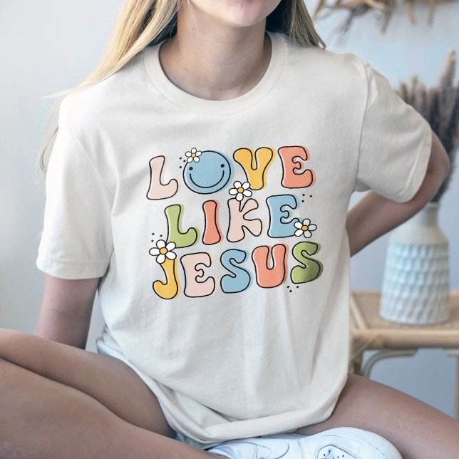Religiösa Gift, blomma skirt, Kärlek som Jesus T Shirt (Skapare uppladdad)