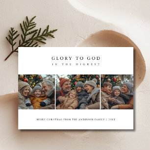 Religiösa Glory to God Heliga Faith Julfoto Julkort