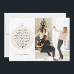 Religiösa, God jul, Christian Family Photo Julkort<br><div class="desc">Religiösa, kristen, God jul, Season Hälsning, Happiest Helgdag, God jul, contemporary beige jul boll. ( En tyst natt, en stjärna ovanför, en välsignad gåva av hopp och kärlek. En välsignad jul för dig! ) Fira säsongen med det här familjefotokortet (utskrivet och/eller digitalt, hälsning sänt via e-post, som bilaga) Det är...</div>