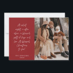 Religiösa, God jul, Christian Family Photo Julkort<br><div class="desc">Religiösa, kristen, God jul, Season Hälsning, Happiest Helgdag, God jul, röd tema. ( En tyst natt, en stjärna ovanför, en välsignad gåva av hopp och kärlek. En välsignad jul för dig! ) Fira säsongen med det här familjefotokortet (utskrivet och/eller digitalt, hälsning sänt via e-post, som bilaga) Det är fullt anpassade...</div>