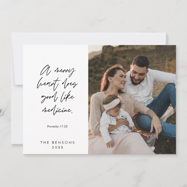 Religiösa, God jul, Christian Family Photo Julkort (Framsida)