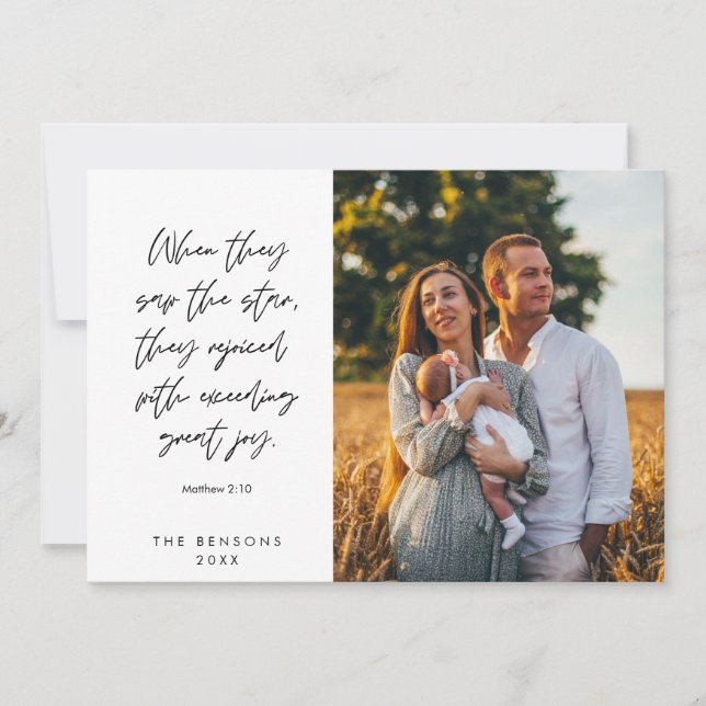 Religiösa, God jul, Christian Family Photo Julkort (Framsida)