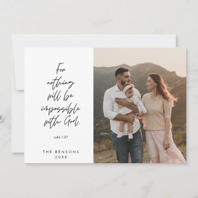 Religiösa, God jul, Christian Family Photo Julkort (Framsida)