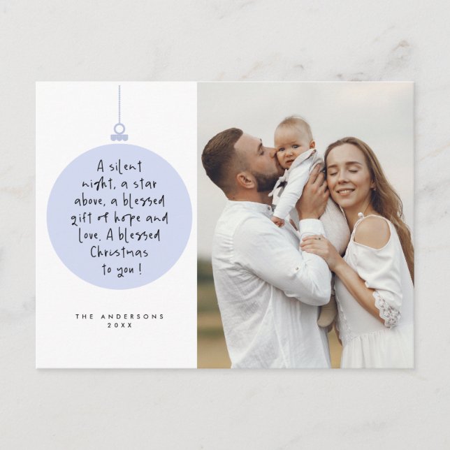 Religiösa, God jul, Christian Family Photo Vykort (Framsida)