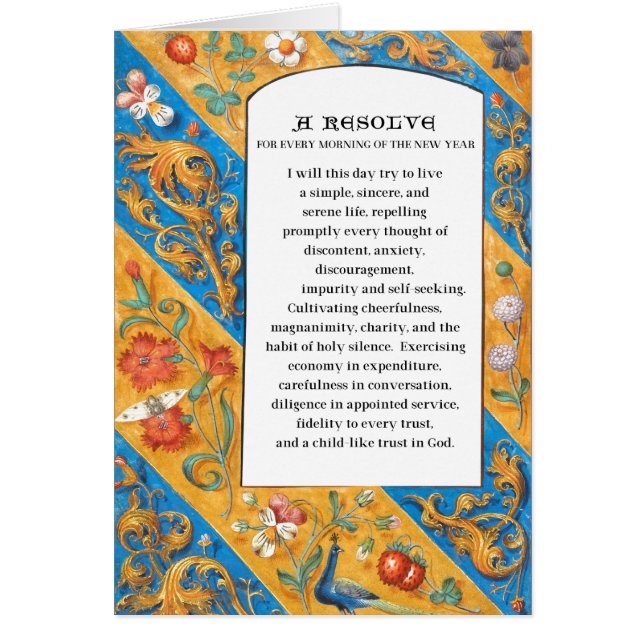 Religiösa Gott nytt år Prayer Scripture Hälsningskort (Framsidan)