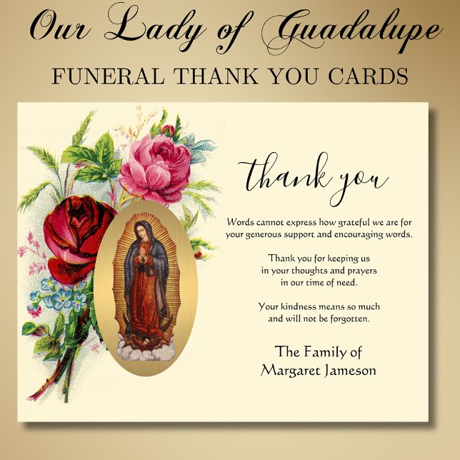 Religiösa Guadalupe Condolence Tack (Skapare uppladdad)