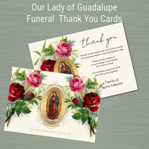 Religiösa Guadalupe Condolence Tack Kort